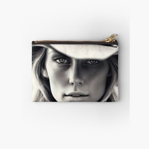 Item preview, Black and white portrait of a cowgirl designed and sold by RK - Shop.