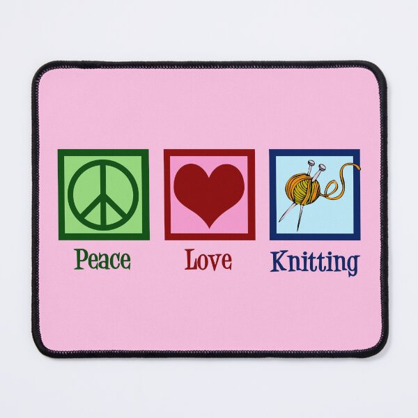 Item preview, Peace Love Knit | Cute Knitting designed and sold by Epic Love Designs.