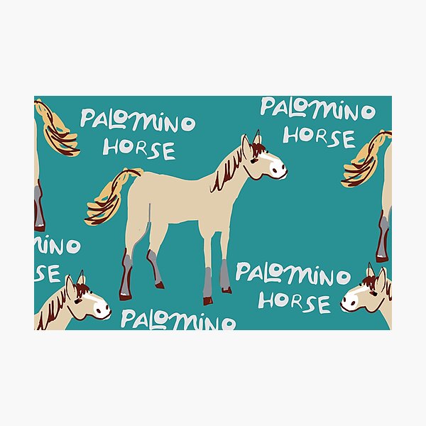Aperçu de l'œuvre Cheval Palomino crème créée et vendue par belettelepink.