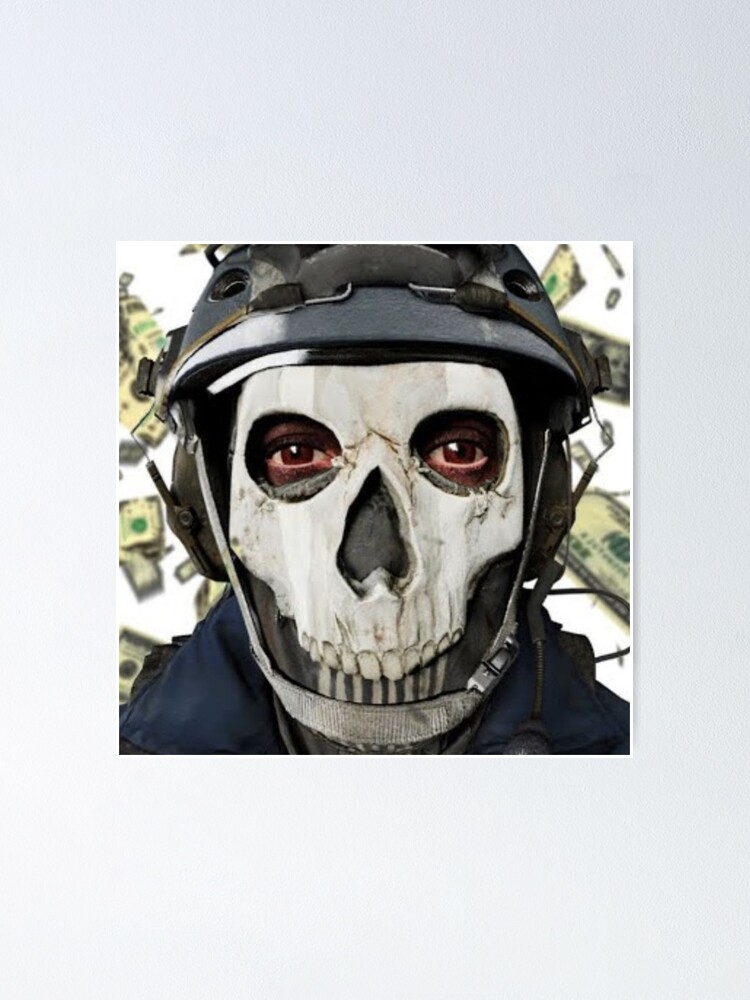 Call of Duty Ghosts Soldier Mask Face Poster