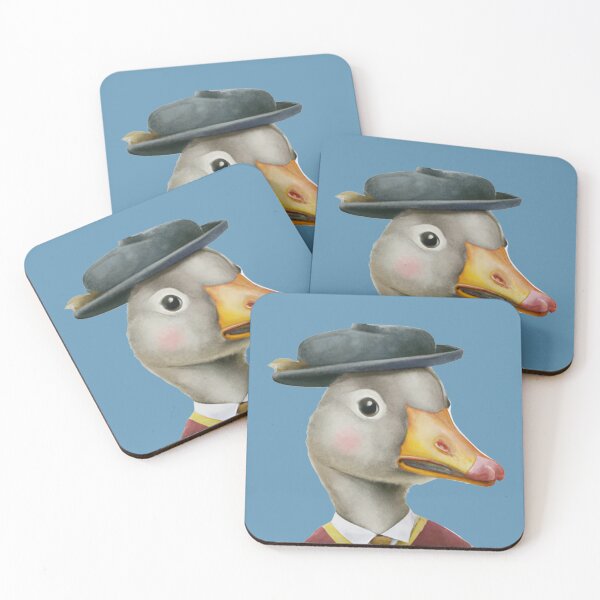 Item preview, Funny adorable watercolor duck, retro funny cute goose, tiny cute vintage goose designed and sold by Artsareus.