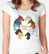 Flügel des Feuers - Alle zusammen Tailliertes Rundhals-Shirt