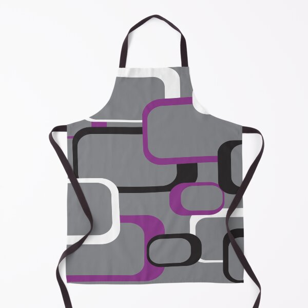Item preview, Purple White Black Retro Square Pattern Gray designed and sold by ValeriesGallery.