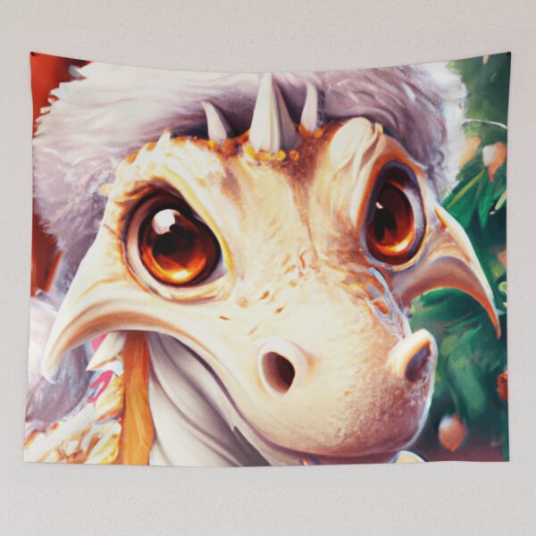 Item preview, Cutedom - Dragon In A Christmas Hat designed and sold by RaynbowCute.