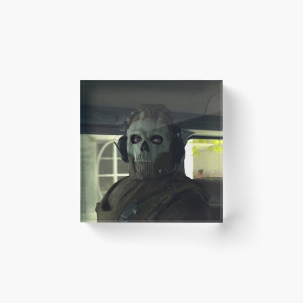 COD MW2 Ghost Staring Meme HIGH QUALITY Acrylic Block