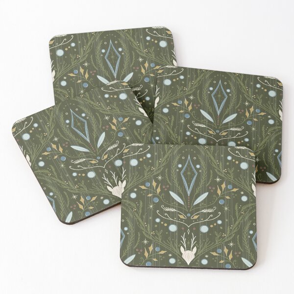 Item preview, Retro Green Winter Forest designed and sold by Lori Buesking Studio.