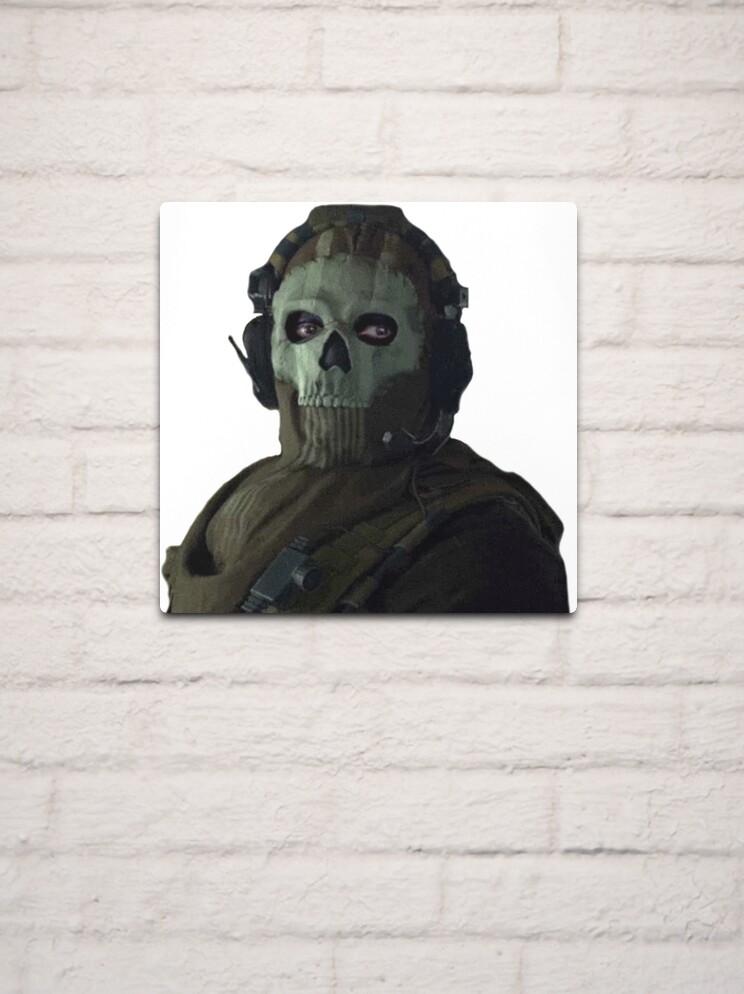 COD MW2 Ghost Staring Meme cropped HIGH QUALITY Art Print by UprizeShop