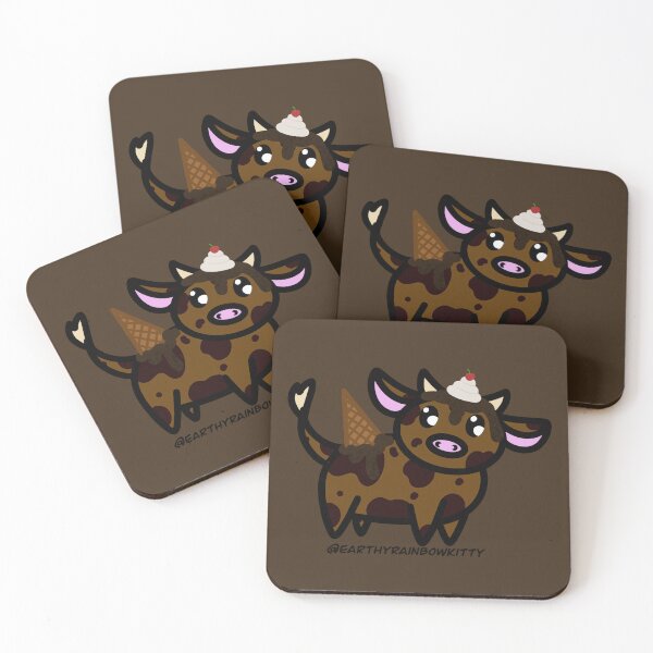 Item preview, Coco the chocolate ice cream cow designed and sold by Cosmic Kitty Colors.