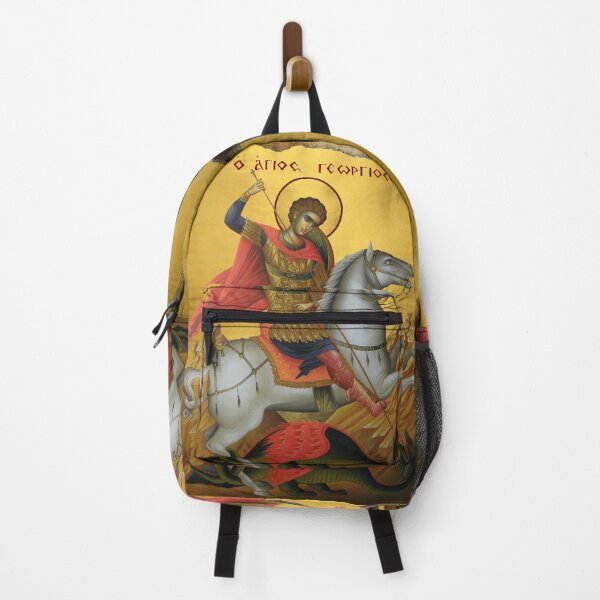 Item preview, Saint George Gold Icon Gold Byzantine Style designed and sold by Yiorgos Designs.