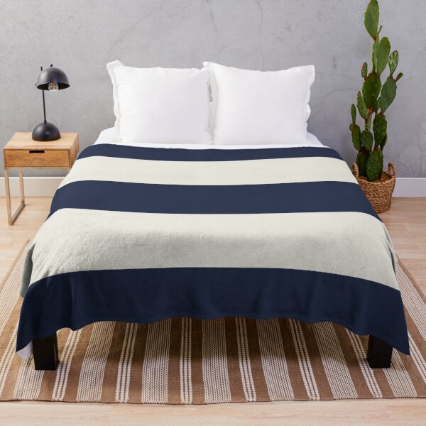 Item preview, Large NAVY BLUE and CREAM Horizontal STRIPES designed and sold by RachelMacht.