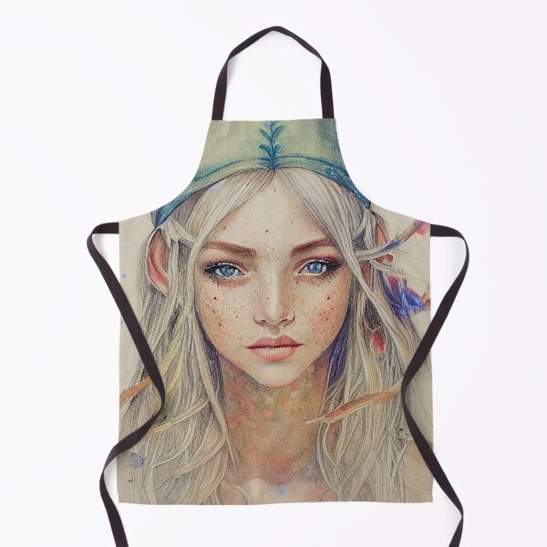 Item preview, Beautiful Elf Girl Portrait in Watercolor designed and sold by TheDigitalAnvil.