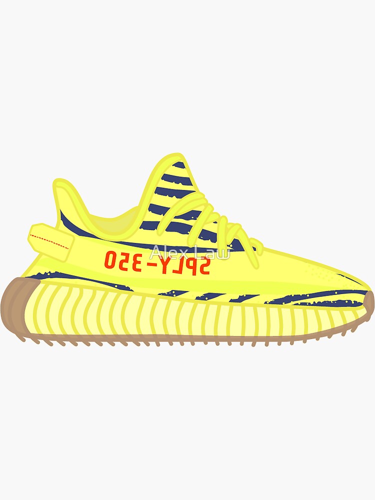 Sticker Â« Yeezy Boost 350 V2 | Jaune congelÃ© Â», par alexlaw17 | Redbubble