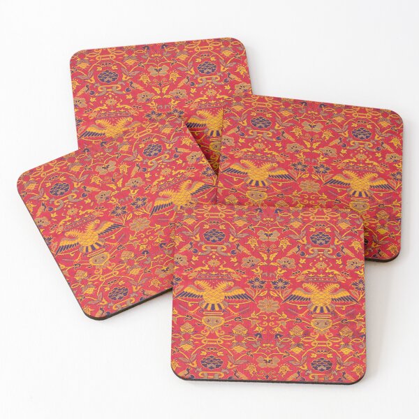 Item preview, Crowned Double Headed Eagles of the Habsburg Dynasty In Red Yellow Floral designed and sold by BulganLumini.