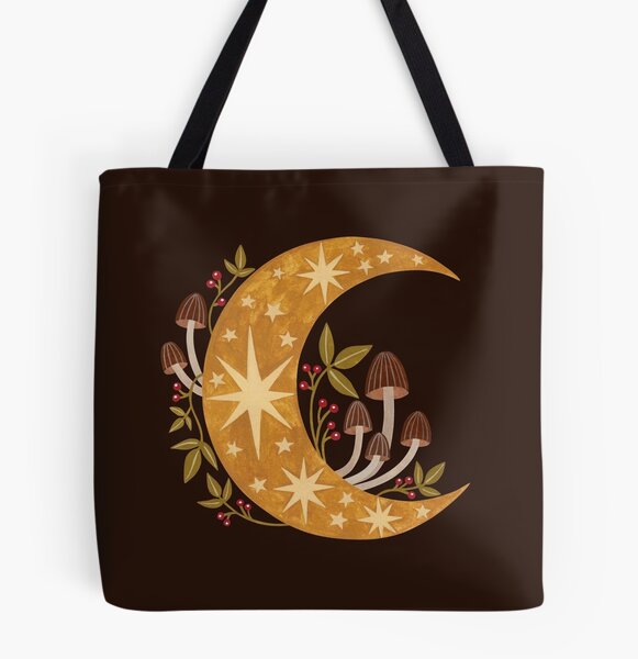 Moon Forest Floral & Vinyl Tote