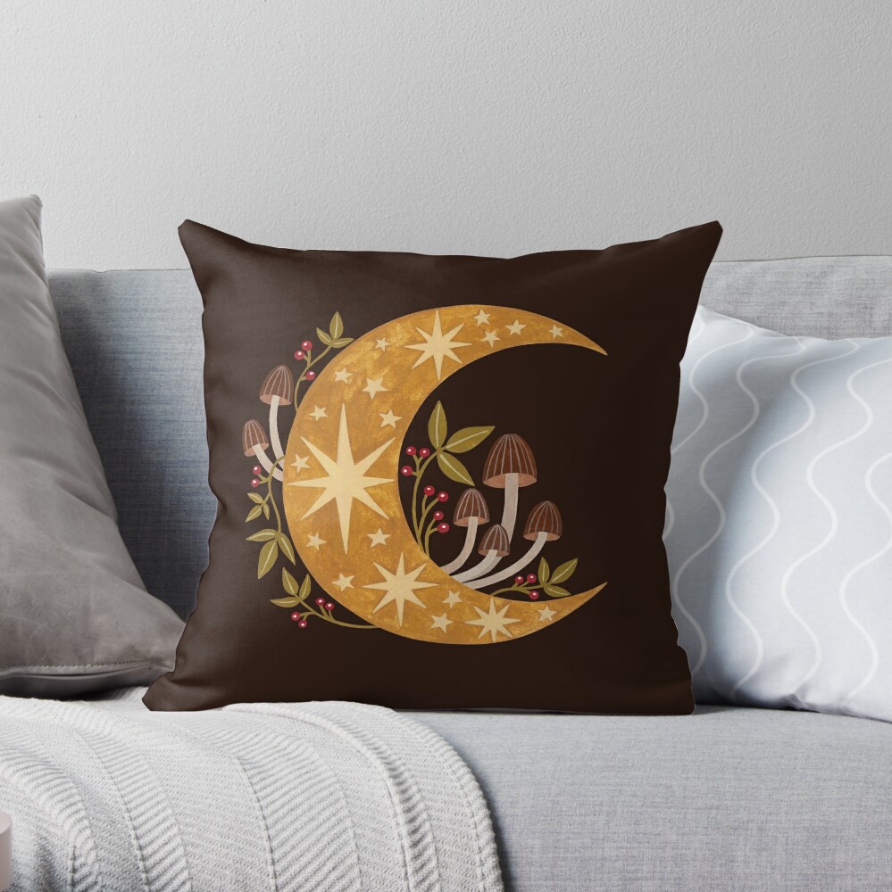 Forest moon Throw Pillow