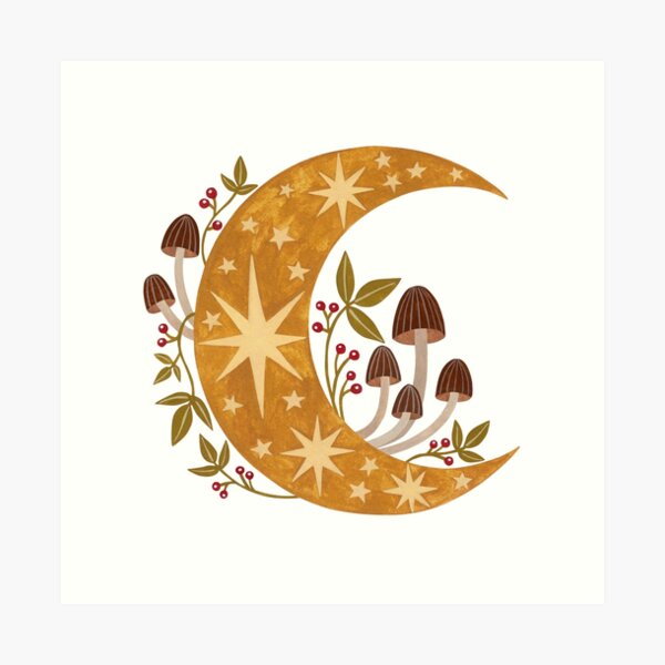 Forest moon Art Print