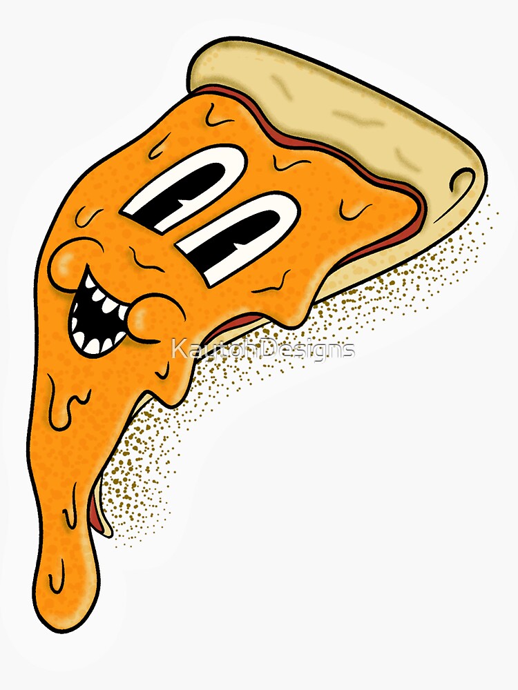 "Smiley Pizza Face, Creepy, Funny" Sticker for Sale by KaytohDesigns