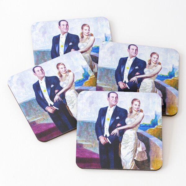 Item preview, Portrait of the Argentinian President Juan Domingo Perón With His Wife María Eva Duarte by Numa Ayrinhac designed and sold by AesthetesLegacy.