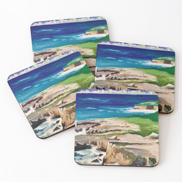 Item preview, Gouache Painting of the Sea and Rocks designed and sold by marugart.