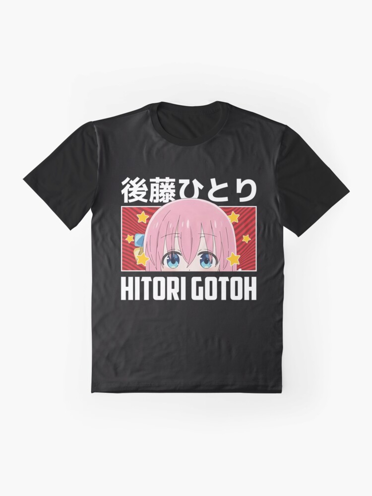 Aperçu 4 sur 5. T-shirt graphique avec l'œuvre Hitori Gotou Peeker - Bocchi le rocher ! créée et vendue par Neelam789.