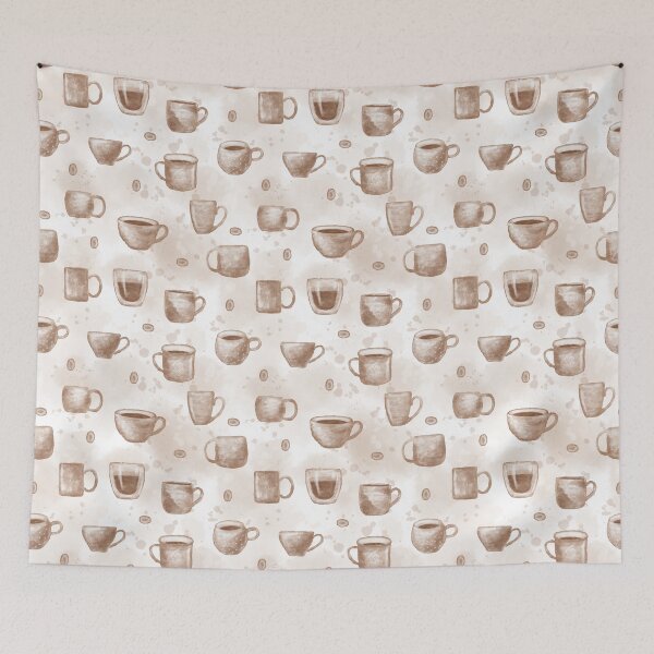 Item preview, Coffee cups watercolor designed and sold by Aleksse.