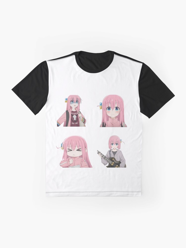 Aperçu 4 sur 5. T-shirt graphique avec l'œuvre Hitori Gotou - Bocchi le Rocher ! créée et vendue par Neelam789.