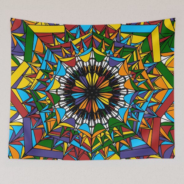 Item preview, Random color mandala unique design #1 designed and sold by fishpressink.