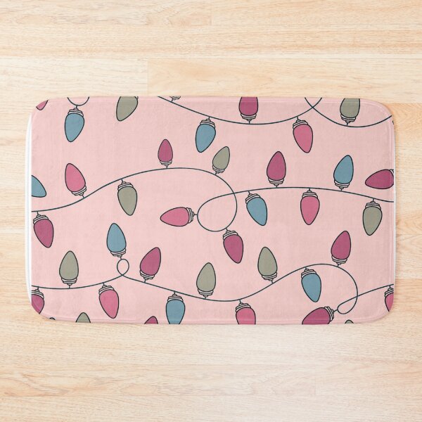 Item preview, Pink Christmas Lights Pattern designed and sold by HappyLifeCreate.