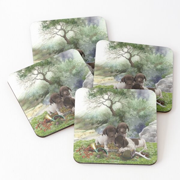 Item preview, German Shorthaired Pointer cute  puppies designed and sold by TammyHunterArt.