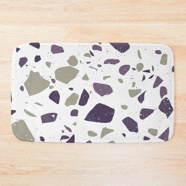 Item preview, White, Purple and Grey Terrazzo Tile Pattern designed and sold by thesnowwhyte.