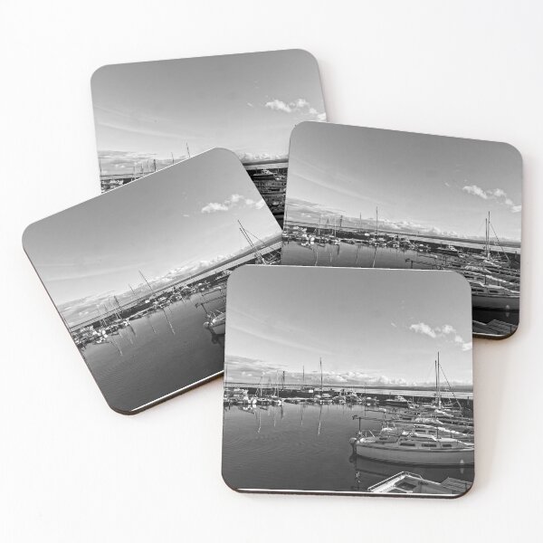 Item preview, Harbour at Avoch, Black Isle in monochrome designed and sold by Stephen Frost.