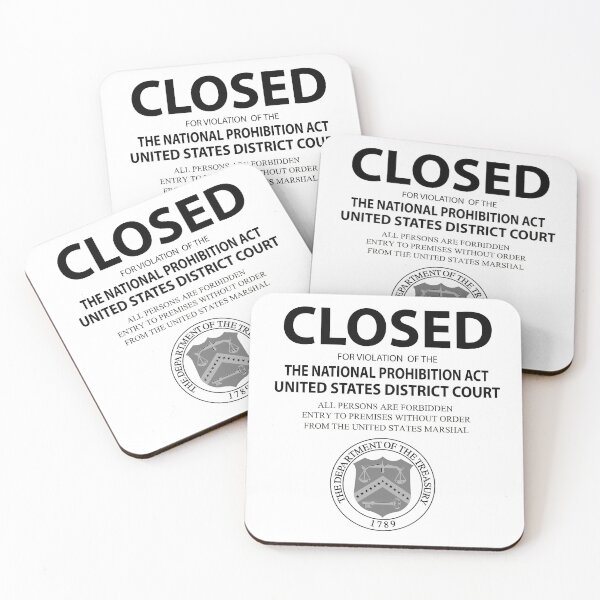 Item preview, CLOSED for Violation of Prohibition Act designed and sold by Daniel Hagerman.
