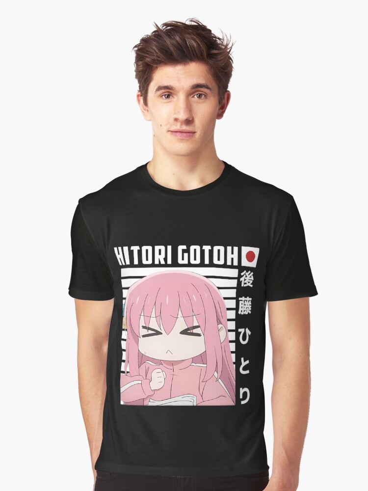 Aperçu 1 sur 5. T-shirt graphique avec l'œuvre Hitori Gotou - Bocchi le Rocher ! créée et vendue par Neelam789.