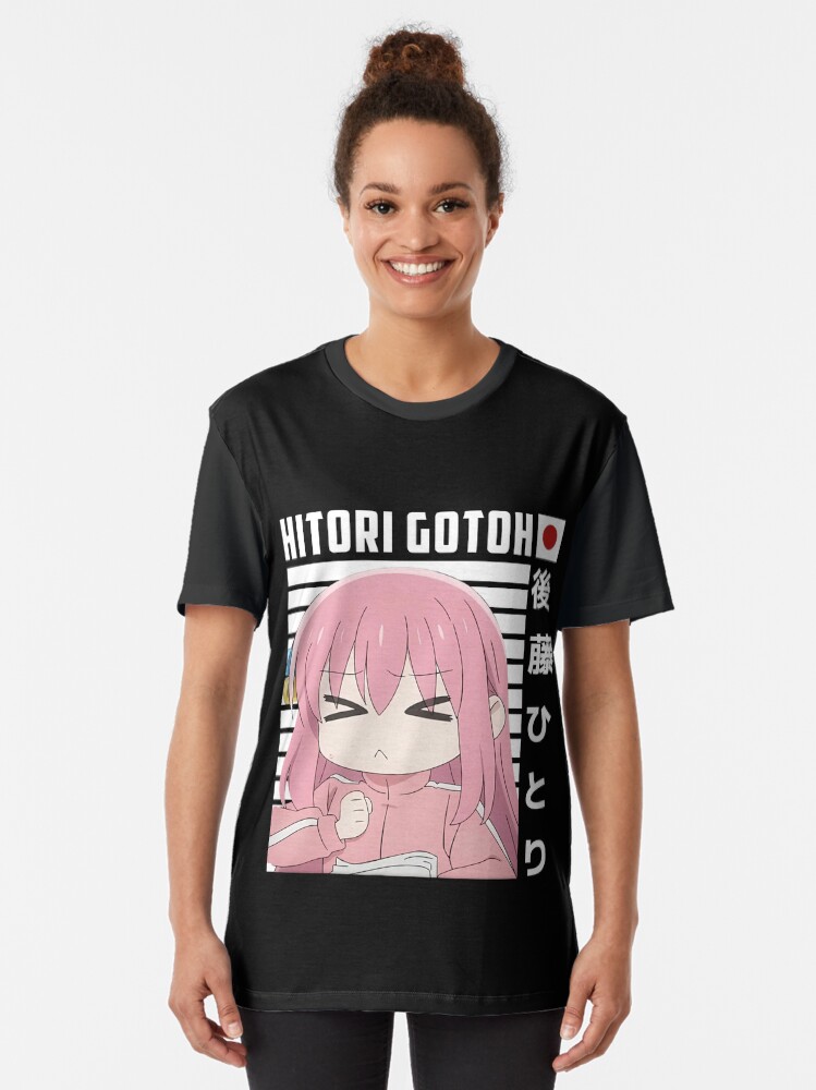 Aperçu 2 sur 5. T-shirt graphique avec l'œuvre Hitori Gotou - Bocchi le Rocher ! créée et vendue par Neelam789.
