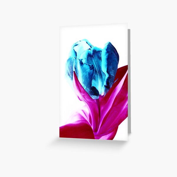 Blue Tulip - UK598/223p - www.lizgarnett.com Greeting Card