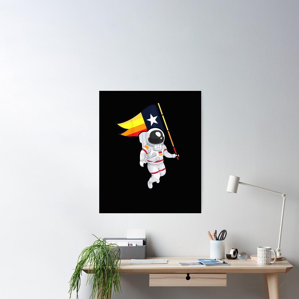 Houston Champ Texas Flag Astronaut Space City Canvas Print for