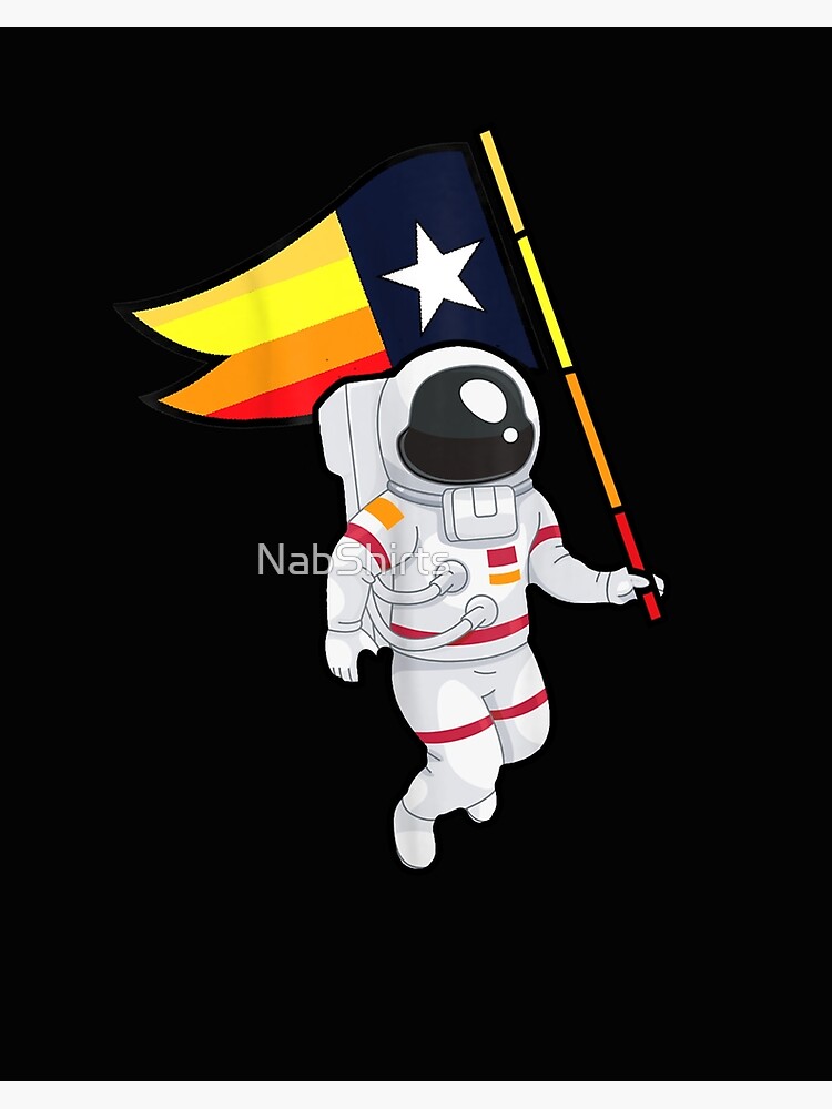 Houston Champ Texas Flag Astronaut Space City | Art Board Print