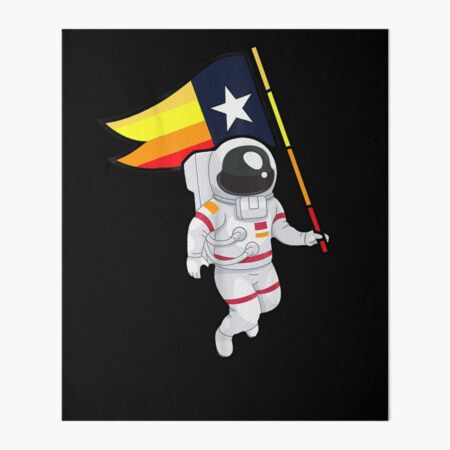 Houston Champ Texas Flag Astronaut Space City - Houston Space City Astronaut   Art Board Print for Sale by NabShirts