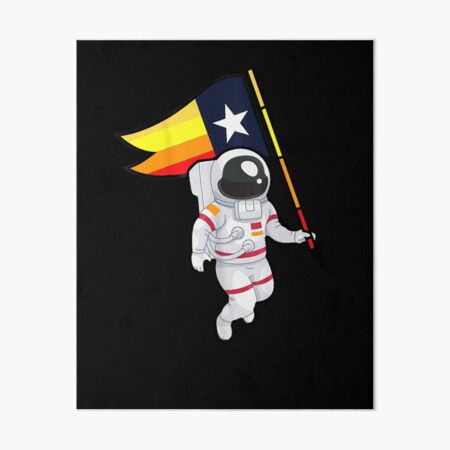 Houston Champ Texas Flag Astronaut Space City Sticker for Sale by A O