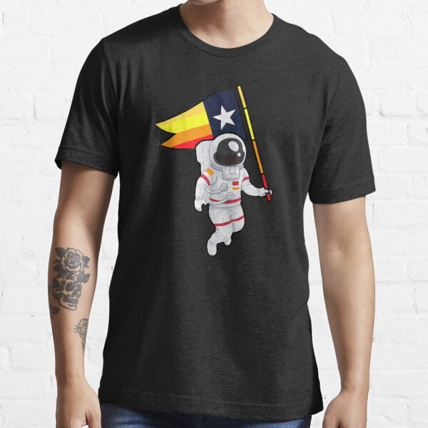Houston Champ Texas Flag Astronaut Space City Essential T-Shirt for Sale  by NabShirts