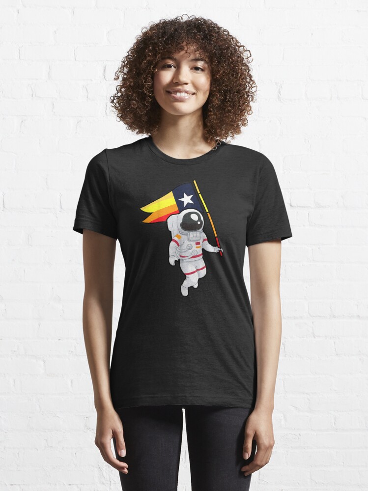 Houston Champ Texas Flag Astronaut Space City Essential T-Shirt