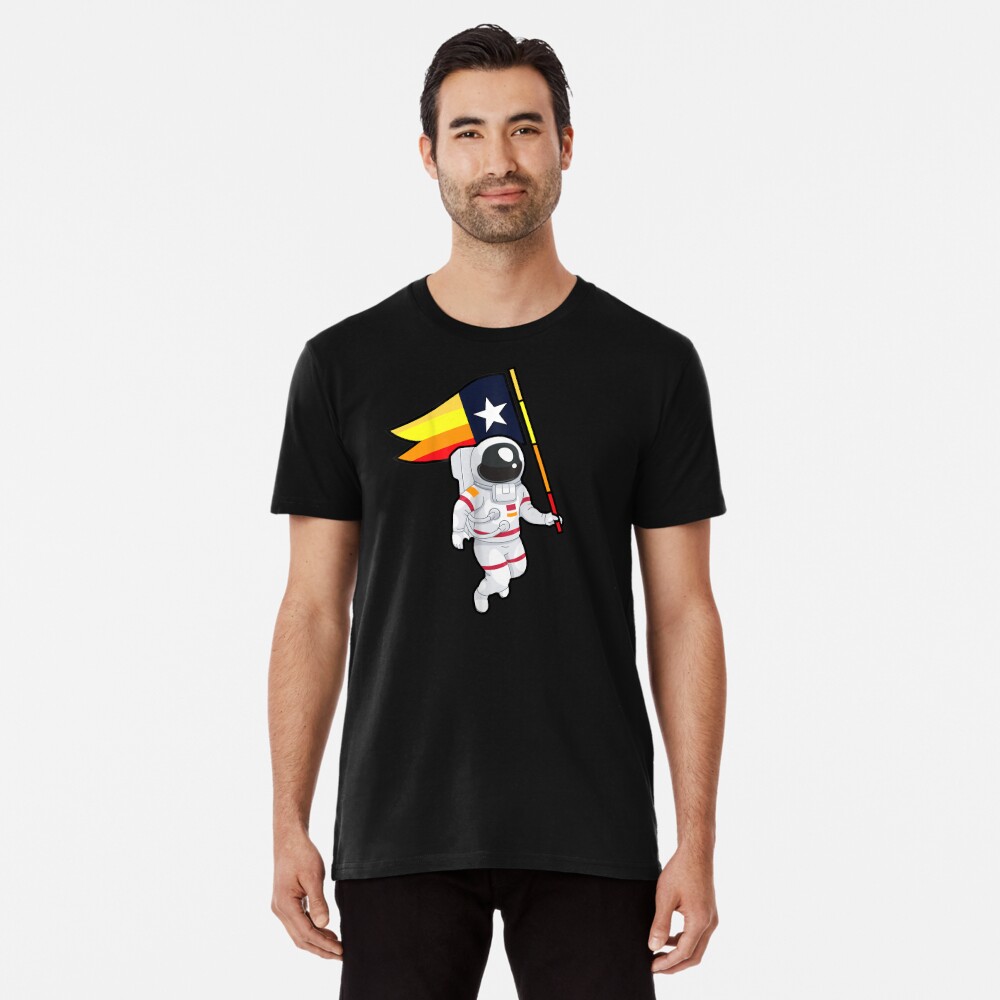 Houston Champ Texas Flag Astronaut Space City Essential T-Shirt for Sale  by NabShirts