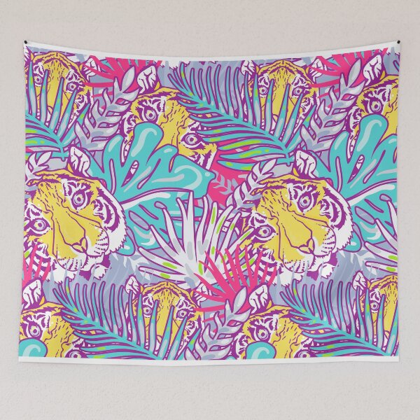 Item preview, Jungle Tiger Pattern Pastel Colors designed and sold by RepublicOfFire.