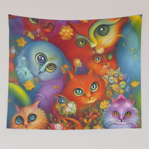 Item preview, Colorful Crazy Kitty Cat Kitten Collage designed and sold by stine1.