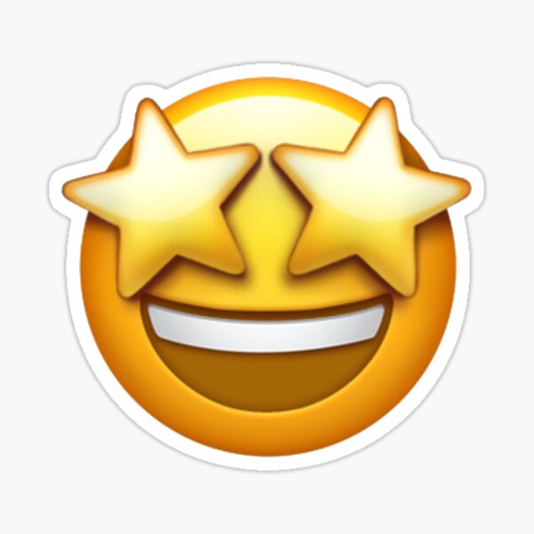 Starstruck Emoji Pegatina