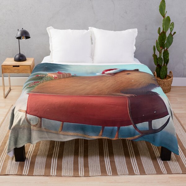 Item preview, Christmas Capybara Sleigh Ride designed and sold by CapybaraCentral.