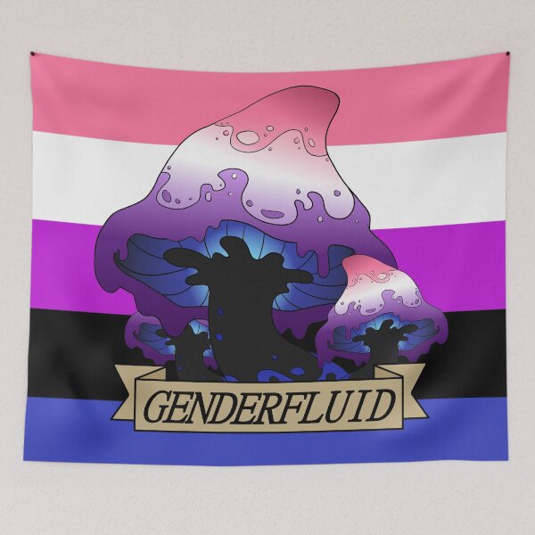 Item preview, Genderfluid Mushroom pride flag designed and sold by XPLUSHMONSTERX.