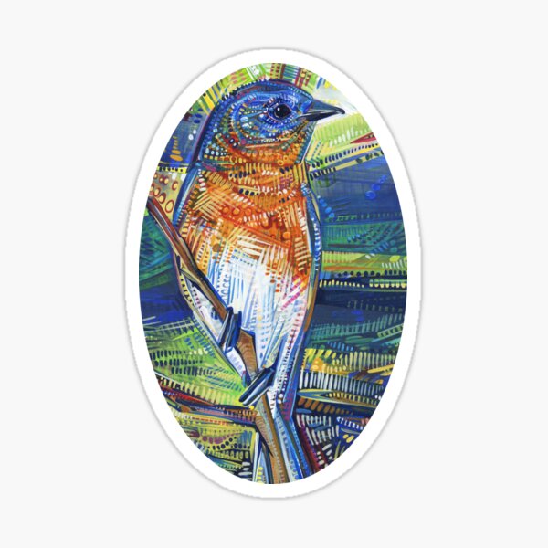 Happy Bird Painting - 2017 Sticker