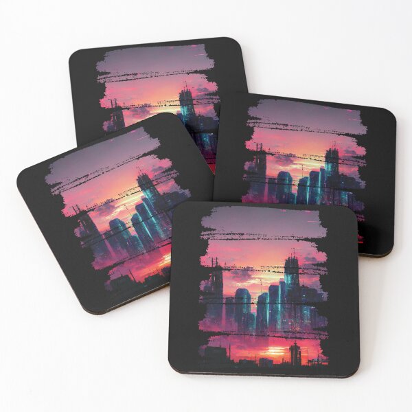 Item preview, City Skyline Cyberpunk Aesthetic Japanese Streetwear designed and sold by MintedFresh.