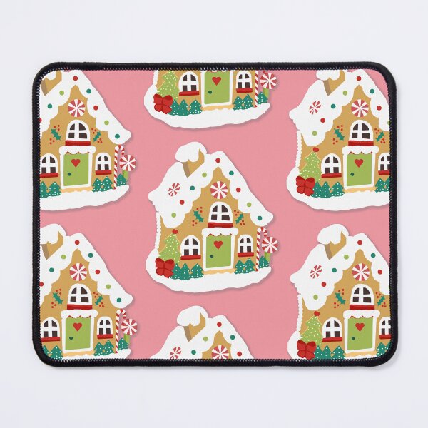 Item preview, Cute Girly Snowy Gingerbread House Pink Merry Christmas designed and sold by tanjica.